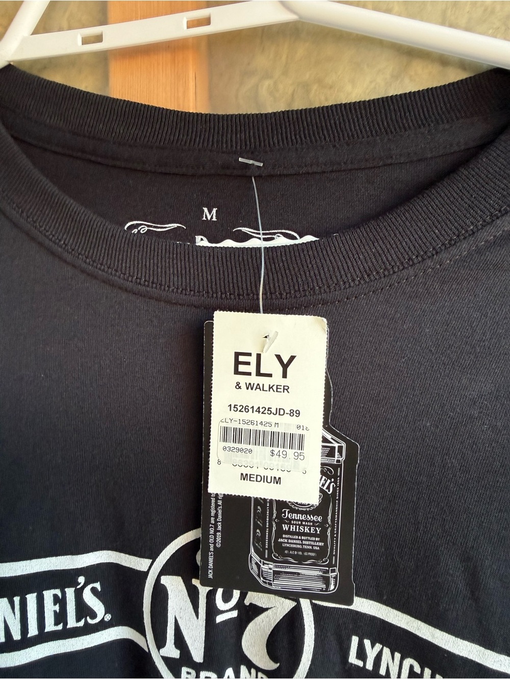 Jack Daniels Black Long-Sleeve Tee with White Logo - Picture 2 of 3